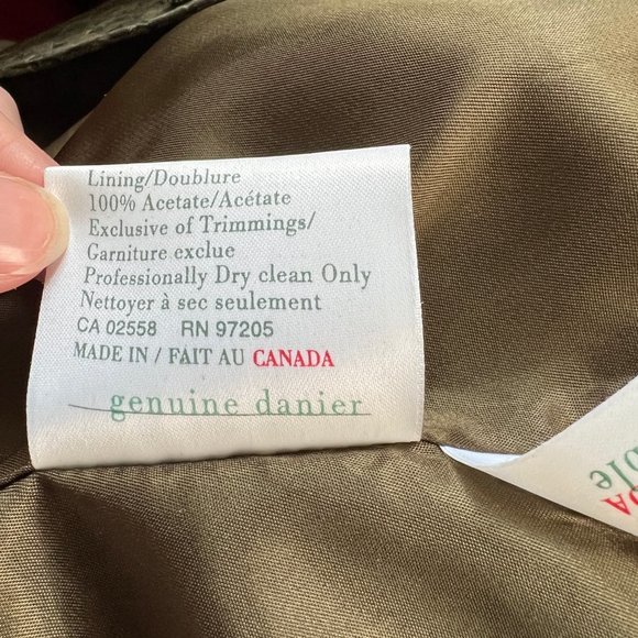 Danier Suede Leather Oversized Shacket Button Up Laser Cut Out Green Jacket Coat - Picture 7 of 9